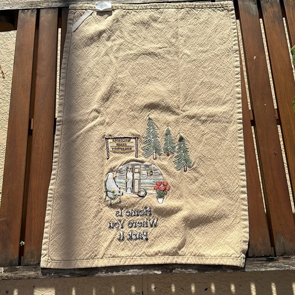 New Home Is Where You Park It Hand Towel RV Travel embroidered